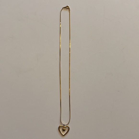 Heart Shaped Gold Charm Necklace - Picture 6 of 9